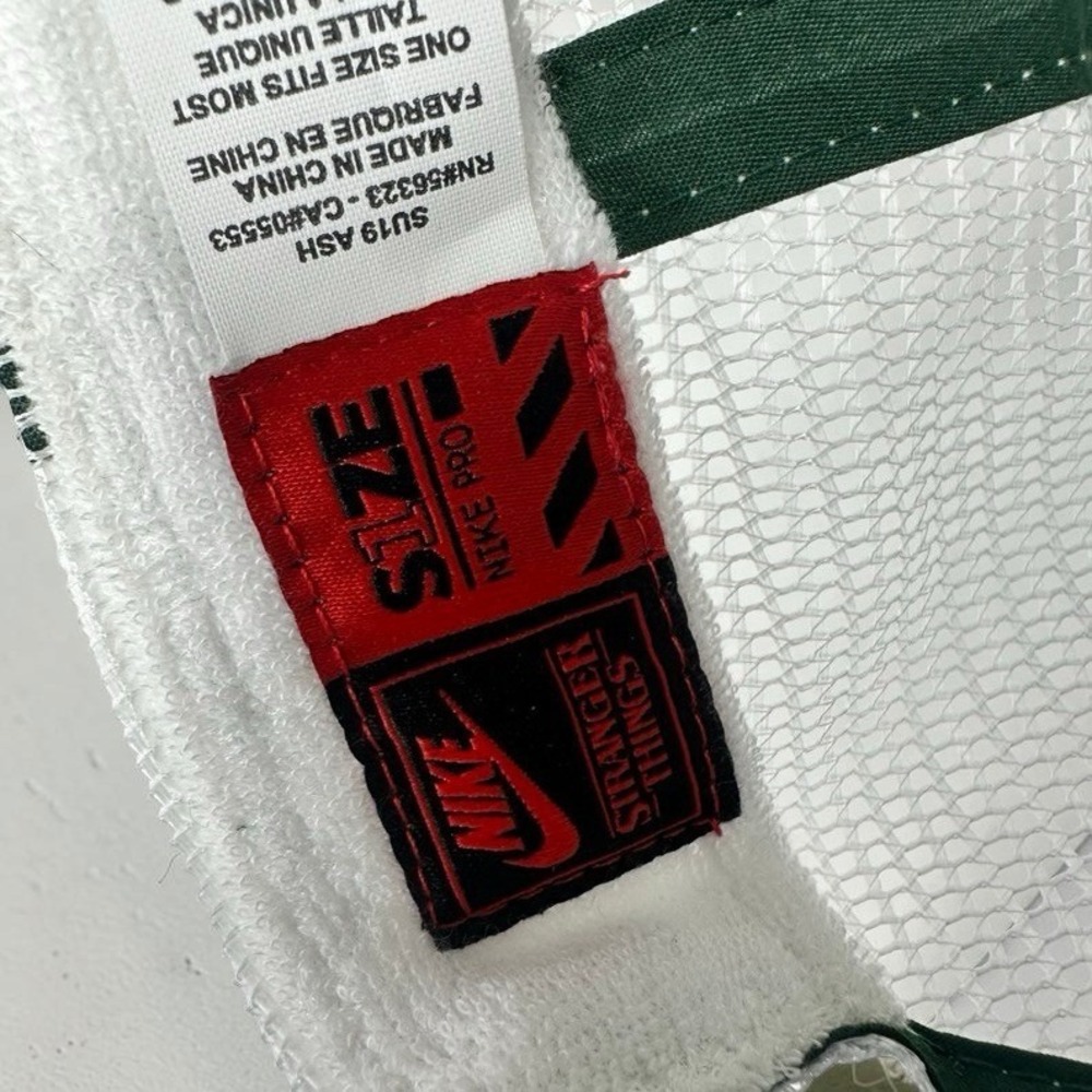 Nike x Stranger Things Hawkins High School Trucker Hat Snapback Green CQ8461-323 - Picture 11 of 13